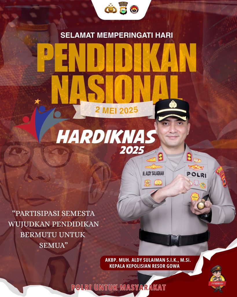 Peringati Hardiknas, Kapolres Gowa: Mari Ciptakan Pendidikan yang Inklusif, Berkualitas dan Merata