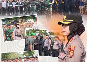 Kapolres Pelabuhan Makassar Hadiri Apel Gelar Pasukan Pengamanan VVIV Jelang Kungker Ibu Wapres 
