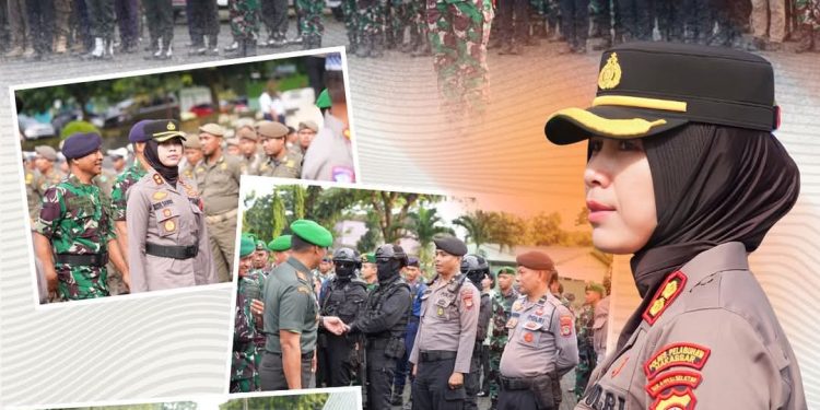Kapolres Pelabuhan Makassar Hadiri Apel Gelar Pasukan Pengamanan VVIV Jelang Kungker Ibu Wapres 