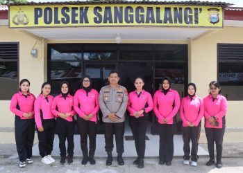 Kapolres Toraja Utara bersama Ketua Bhayangkari Kunjungan Kerja ke Polsek Sanggalangi