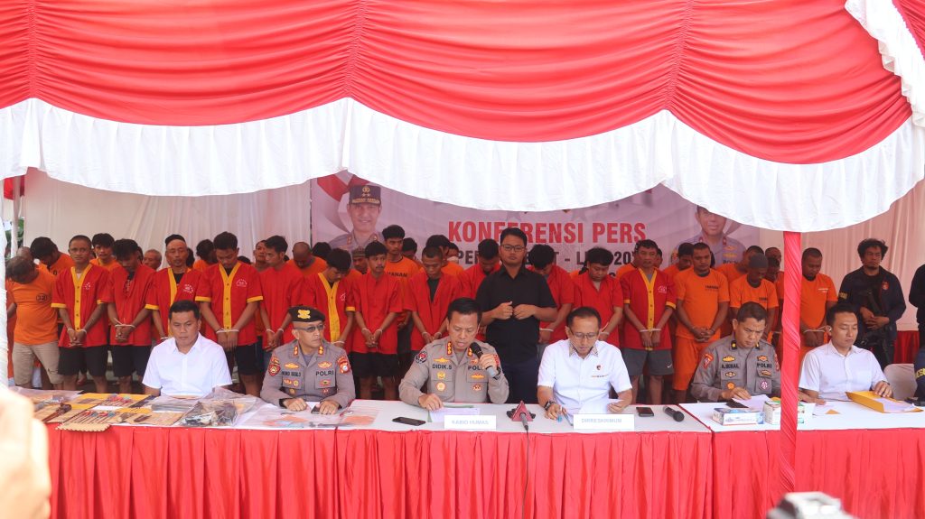 Polda Sulsel Rilis Hasil Operasi Pekat Lipu, 844 Tersangka Diamankan Dari 24 Kasus