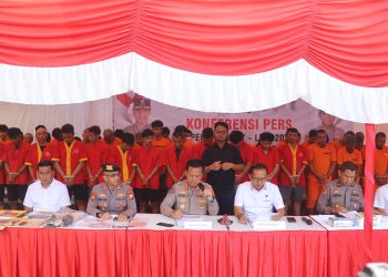 Polda Sulsel Rilis Hasil Operasi Pekat Lipu, 844 Tersangka Diamankan Dari 24 Kasus