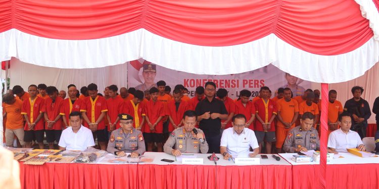 Polda Sulsel Rilis Hasil Operasi Pekat Lipu, 844 Tersangka Diamankan Dari 24 Kasus