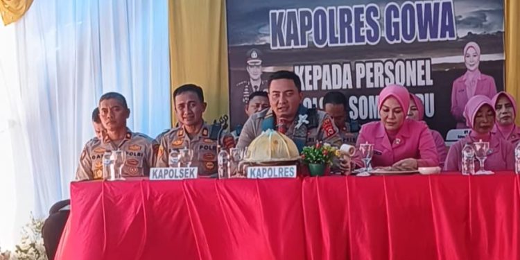 Ini Pesan Kapolres Gowa Saat Melakukan Kunjungan Kerja di Polsek Somba Opu