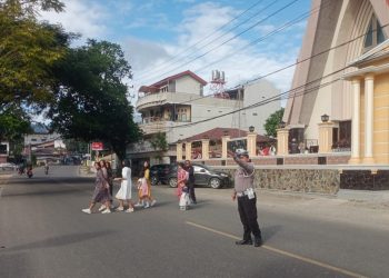 Pastikan Perayaan Kenaikan Yesus Kristus Aman, Kapolres Tana Toraja Turunkan Personilnya