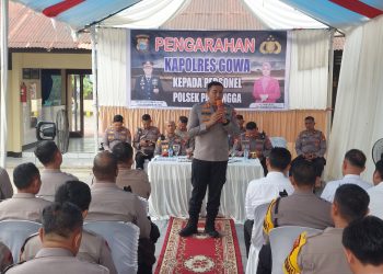 Ini Arahan Kapolres Gowa Saat Kunjungan Kerja di Polsek Pallangga