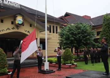 Tumbuhkan Jiwa Patriotisme dan Nasionalisme, Kapolres Maros Pimpin Upacara Peringatan Harlah Pancasila