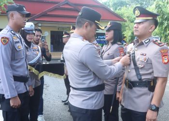 Kapolres Wajo Pimpin Sertijab Waka Polres, Kabag SDM, Kapolsek, Kasat Lantas dan Kasi Humas