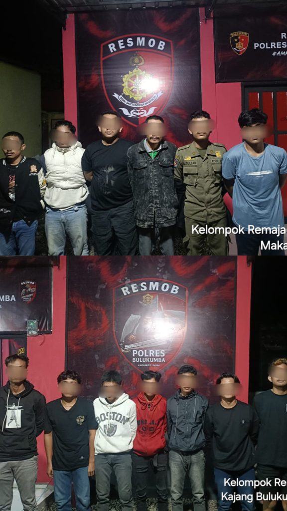 Personel Polres Bulukumba Gagalkan Rencana Tawuran Dua Kelompok, 13 Pemuda Diamankan
