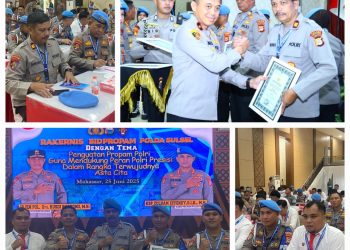 Propam Polres Toraja Utara Raih Penghargaan Terbaik Pertama Kategori Jumlah Pelanggaran Terminim