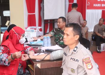 Dalam Rangka Hari Bhayangkara ke-79, Polres Wajo Gelar Donor Darah