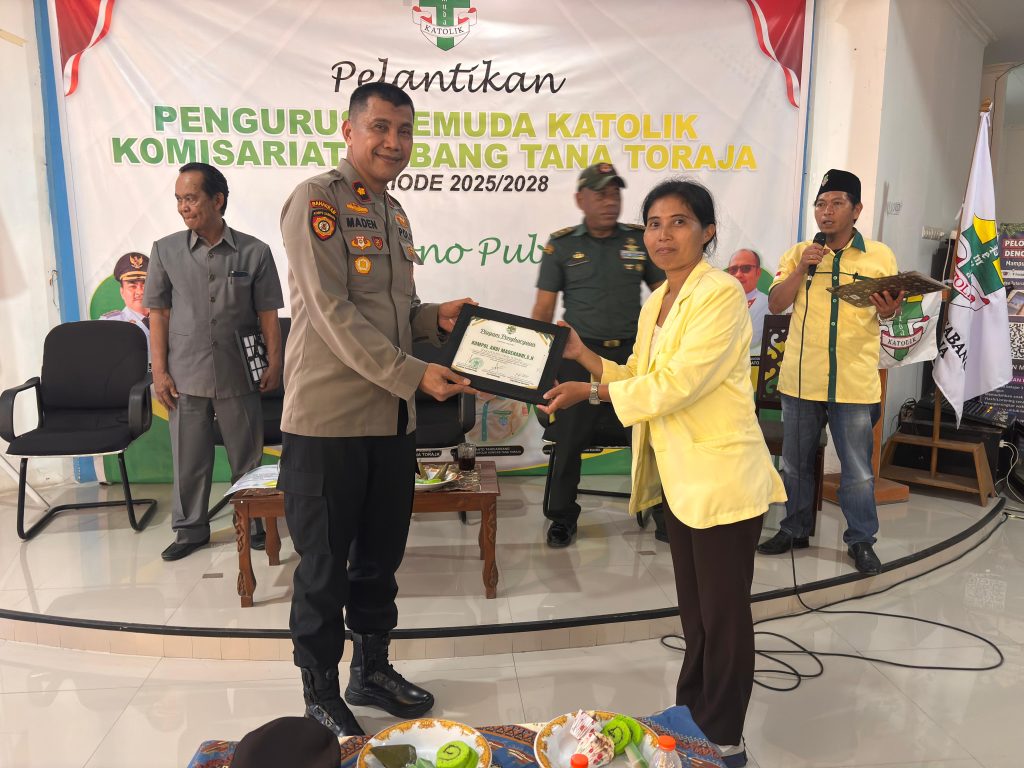 Waka Polres Tana Toraja Hadiri Pelantikan Pengurus Pemuda Katolik