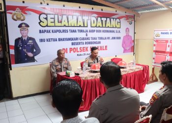 Tinjau Kesiapan dan Moril Personel, Kapolres Tana Toraja Kunker ke Polsek Makale