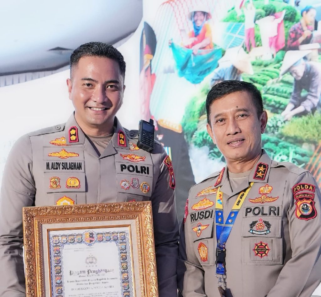 Kapolres Gowa Terima Penghargaan Bergengsi Dari Kapolri Atas Pencapaian Luar Biasa