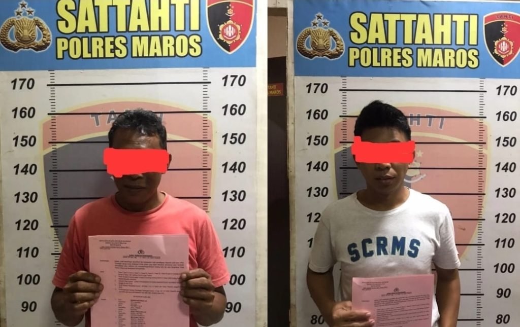 Personel Sat Reskrim Polres Maros Tahan Pelaku Penganiayaan  Anak Dibawah Umur