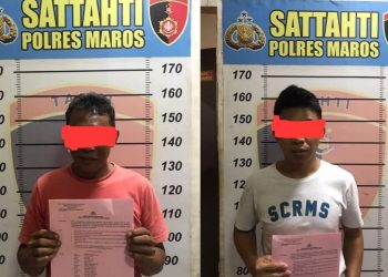 Personel Sat Reskrim Polres Maros Tahan Pelaku Penganiayaan  Anak Dibawah Umur