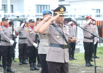 Peringati HUT Bhayangkara ke-79, Kapolres Wajo Pimpin Upacara Ziarah dan Tabur Bunga di TMP Empagae