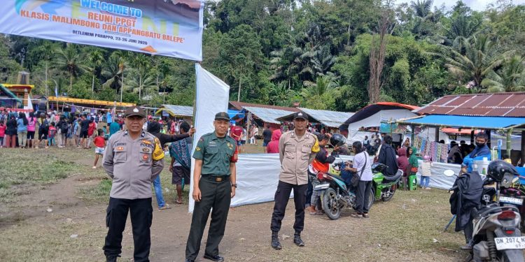 Polsek Saluputti Amankan Kampanye Reuni PPGT Klasis Malimbong di Lembang Kole Barebatu