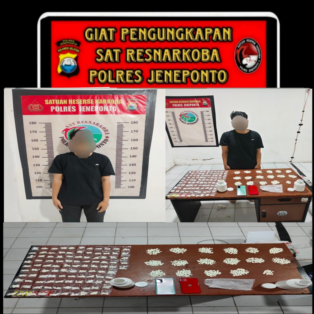 Sartres Narkoba Polres Jeneponto Berhasil Ungkap Pelaku Peredaran Obat Terlarang