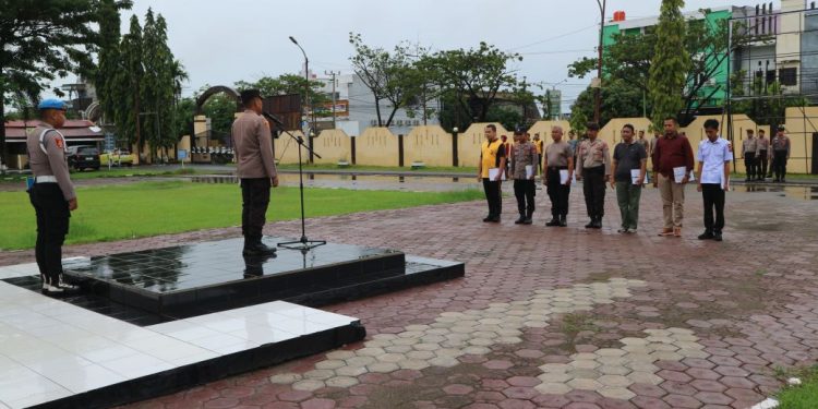 Polres Pinrang Gelar Apel Pagi dan Dilanjutkan Dengan Olahraga Bersama