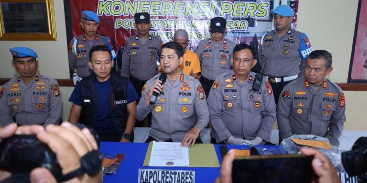 Kapolrestabes Makassar Rilis Kasus Penikaman Yang Terjadi di Bangkala, Pelaku Terancam 15 Tahun Penjara