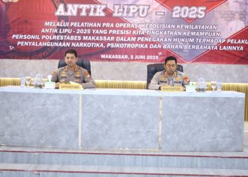 Kapolrestabes Makassar Pimpin Lat Pra Ops Antik Lipu, Pemberantasan Narkoba Jadi Fokus Utama