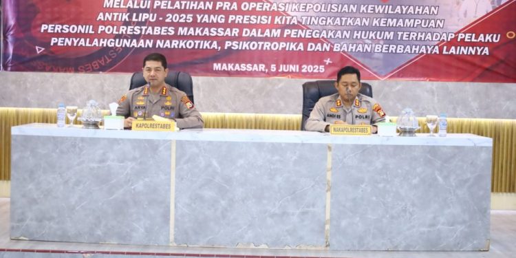 Kapolrestabes Makassar Pimpin Lat Pra Ops Antik Lipu, Pemberantasan Narkoba Jadi Fokus Utama