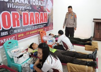 Gelar Donor Darah Jelang HUT Bhayangkara, Kapolres Tator : Polri Untuk Masyarakat