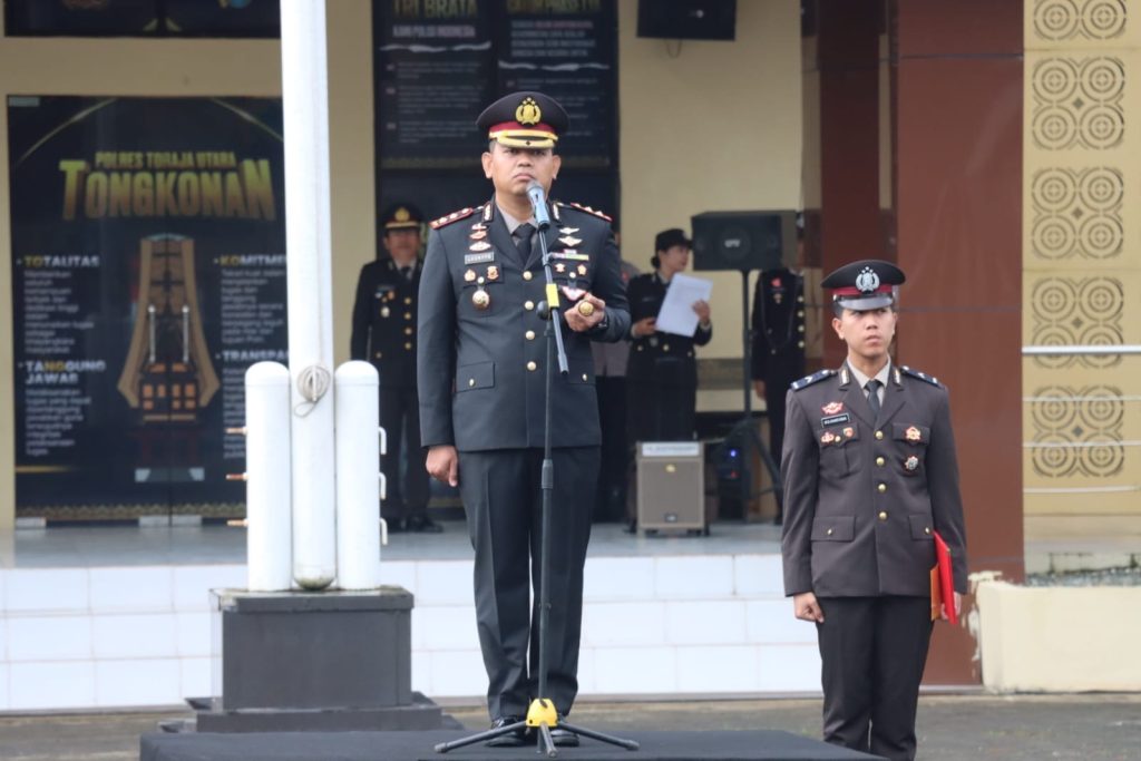 Perkokoh Ideologi, Kapolres Toraja Utara Pimpin Upacara Hari Lahir Pancasila