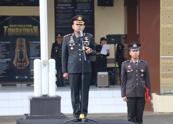 Perkokoh Ideologi, Kapolres Toraja Utara Pimpin Upacara Hari Lahir Pancasila