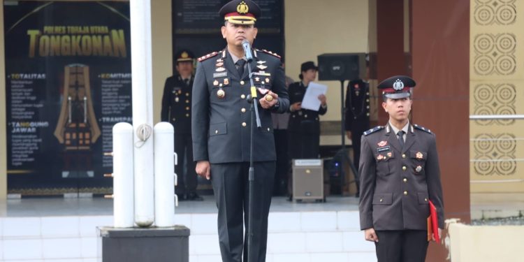 Perkokoh Ideologi, Kapolres Toraja Utara Pimpin Upacara Hari Lahir Pancasila