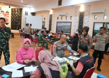 Dalam Rangka Hari Bhayangkara ke-79, Polres Pinrang Gelar Donor Darah
