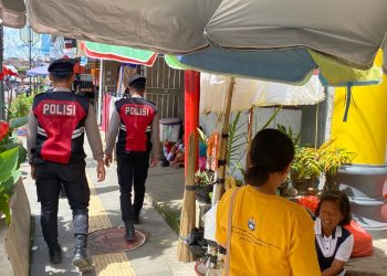Maksimalkan Pecegahan Aksi Premanisme, Sat Sampta Polres Toraja Utara Gelar Patroli Jalan Kaki