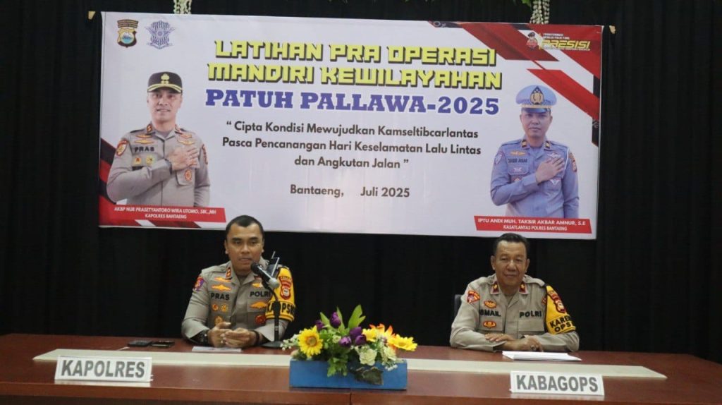 Kapolres Bantaeng Pimpin Latihan Pra Operasi Patuh Pallawa 2025