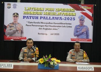 Kapolres Bantaeng Pimpin Latihan Pra Operasi Patuh Pallawa 2025
