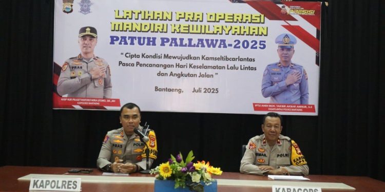 Kapolres Bantaeng Pimpin Latihan Pra Operasi Patuh Pallawa 2025
