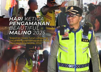 Kapolres Gowa Turun Langsung Atur Lalu Lintas di Hari Ketiga Beautiful Malino