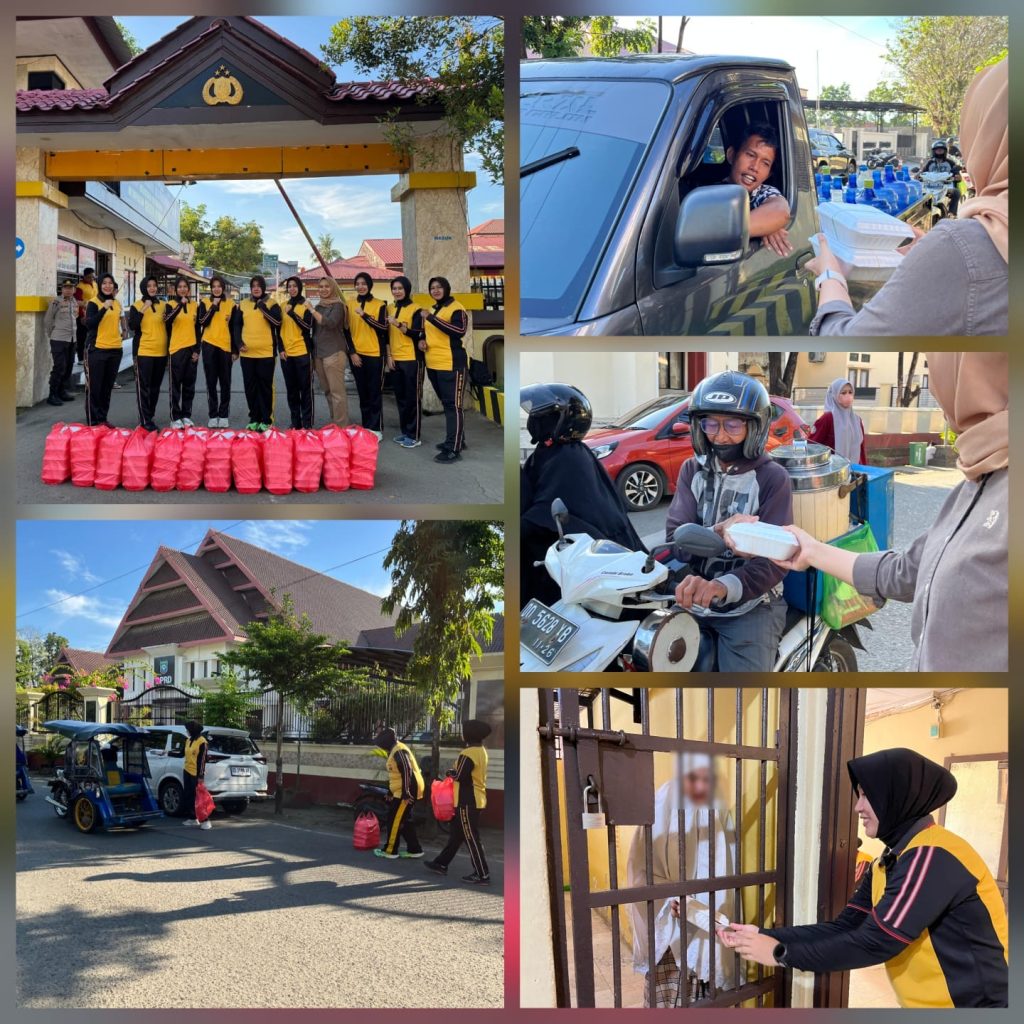 Jumat Berkah, Poles Pangkep Bagikan Ratusan Nasi Kotak Ke Masyarakat dan Pengguna Jalan