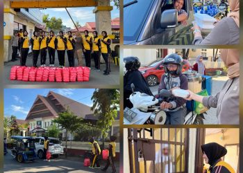 Jumat Berkah, Poles Pangkep Bagikan Ratusan Nasi Kotak Ke Masyarakat dan Pengguna Jalan