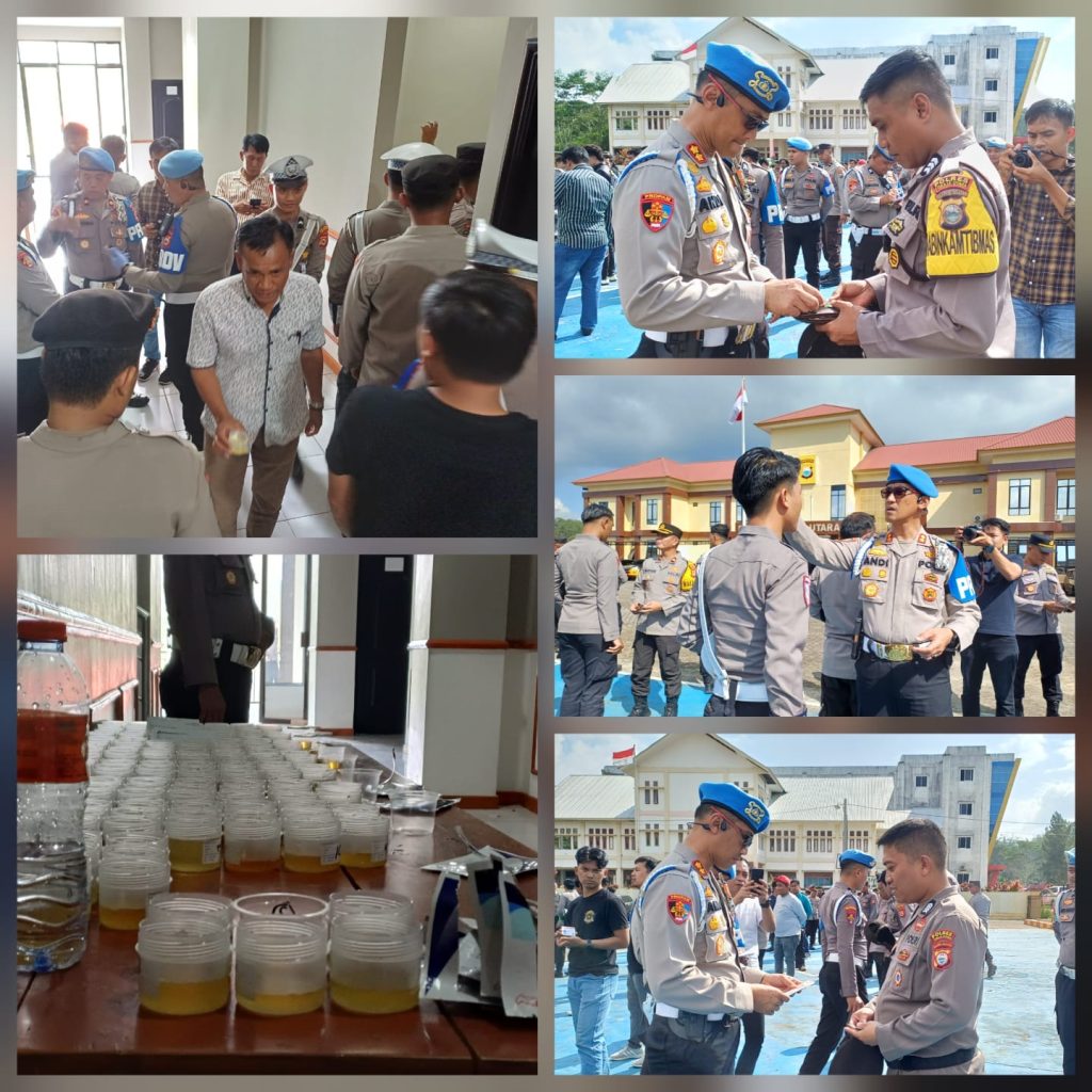 Bid Propam Polda Sulsel Gelar Gaktiblin dan Personel Polres Torut Jalani Tes Urine
