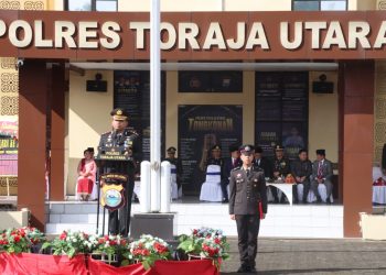 Kapolres Toraja Utara Pimpin Upacara Peringatan HUT Bhayangkara Ke 79