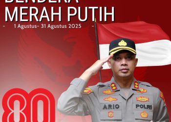 Dalam Rangka HUT RI ke-80, Kapolres Luwu Timur Ajak Masyarakat Kibarkan Bendera Merah Putih