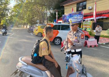 Polres Maros Akan Tilang Pelajar Yang Berkendara Namun Tidak Memiliki SIM