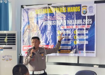 Kasat Lantas Polres Maros Sosialisasi Pelanggaran Prioritas Operasi Patuh ke Pelajar SMK