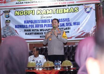 Melalui Ngopi Kamtibmas, Kapolrestabes Makassar Dengarkan Keluhan Masyarakat Kalukuang