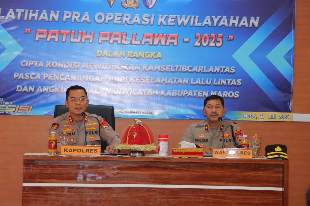 Pimpin Lat Pra Operasi Patuh Pallawa, Kapolres Maros Ingatkan Personel Taat Aturan