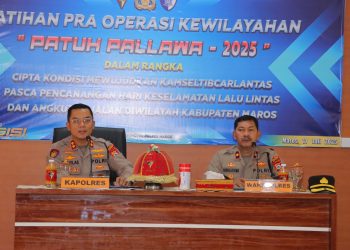 Pimpin Lat Pra Operasi Patuh Pallawa, Kapolres Maros Ingatkan Personel Taat Aturan