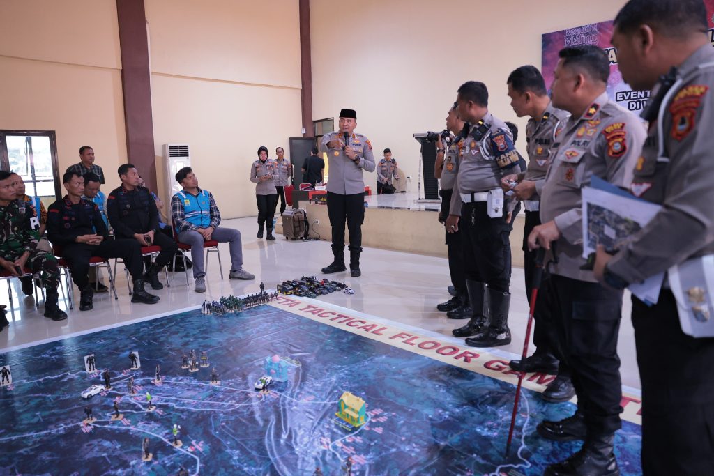 Kapolres Gowa Pimpin Tactical Floor Game Jelang Beatiful Malino 2025