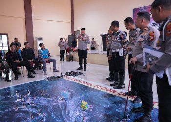 Kapolres Gowa Pimpin Tactical Floor Game Jelang Beatiful Malino 2025