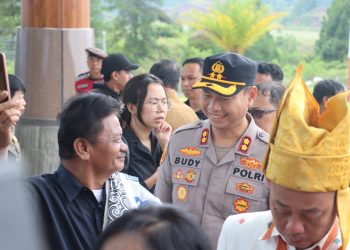 Kapolres Tana Toraja Sambut Kunjungan Gubernur Sulut dan Sultra di Mengkendek